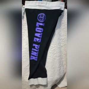 PINK Victoria's Secret Yoga pants Size S, cotton Like new black, purple,and grey